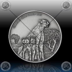 1oz GABON 1000 Francs "GEPARD" 2015